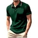 thumbnail image 2 of Blusa y camisa de manga corta con cuello vuelto para hombre, uniforme de moda informal con solapa y botones, top de poliéster de manga corta para hombre, 2 of 9