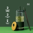 thumbnail image 4 of Vasos de vidrio Pandaloo con tapas y pajitas de 600 ml Mediterranean, 4 of 7