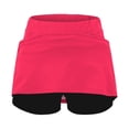 thumbnail image 4 of TRUBKH skirts for women skorts for woman tennis skirt mini skirt golf skirts for women Women's Fashionable Casual Lapel Short Sleeved Solid Color Cotton Linen T Shirt Top Hot Pink XL, 4 of 5