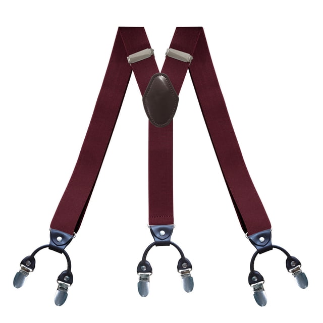 CSChome Men Suspenders Men Suspenders Adjustable Quick Release Wear-Resistant Non-Slip with Heavy-Duty Clips Multipurpose Polyester Men Y-Back