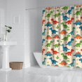 thumbnail image 2 of Beige Colorful Dinosaur Pattern Shower Curtain 72"x72" ,Bathroom Decorative Shower Curtains Set with 12 Hooks,Modern Waterproof Washable Shower Curtain, 2 of 6