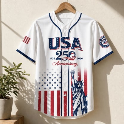 Patriotic Statue of Liberty 1776–2026 - USA 250th Anniversary Baseball Jersey Unisex Shirt