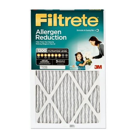 Filtrete 20x20x1, Allergen Reduction HVAC Furnace Air Filter, 1200 MPR, 1