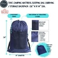 thumbnail image 3 of Tent Bag. For Inflatable Mattress, Flip, Bleacher, Booster Seat, Dog Bed, Moving 24”x14” NAVY BLUE, 3 of 9