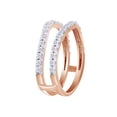 thumbnail image 2 of Round White Cubic Zirconia Enhancer Guard Ring 14K Rose Gold Ring Size - 7, 2 of 3