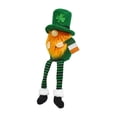 thumbnail image 1 of Fiudx Decoración del hogar Muñeca de piernas largas decorada con hojas y festival irlandés de San Patricio Muñeca sin rostro, 1 of 2