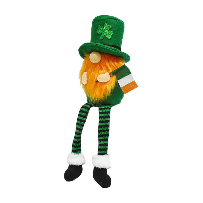 Wovilon Home Decor St Patricks Day Decorations St. Patrick S Irish Festival Long Legged Doll Decorated With And Leaf Festival Faceless Doll