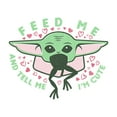 thumbnail image 2 of Girl's Star Wars: The Mandalorian Valentine's Day The Child Feed Me  Graphic Tee White X Small, 2 of 5