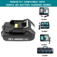 thumbnail image 3 of Batería Worthmah de 18 V, 3 Ah, x2 para Makita BL1815 BL1840B, 3 of 6