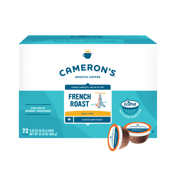 Cameron's Coffee Dark Roast French Roast EcoPods Coffee -72 ct