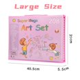 thumbnail image 5 of Art Supplies 208 Pcs, Girls Boys Teen Artist Drawing Art Kit, Arts and Crafts Gift, Art Set Box with Reversible Tri-Fold Easel, Birthday Gift for Kids, Christmas Gift for Boys and Girls, Pink, Large, 5 of 8