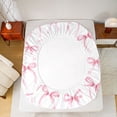 thumbnail image 5 of Castle Fairy Kids Teens Kawaii Bowknot Twin Sheet Sets,Dreamy Bow Bedding, 5 of 7