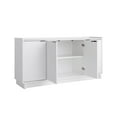 thumbnail image 3 of Prepac Simply Modern 4 Door Console Table with Storage, White Storage Cabinet with Doors and Shelves, Sideboard Storage Cabinet 60" W x 30" H x 16" D, WCBG-1820-1, 3 of 14