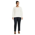 thumbnail image 4 of Terra & Sky Women's Plus Size Core Straight Leg Jeans, Available in Regular and Petite, 4 of 5