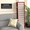 thumbnail image 5 of Red Lantern 5 ft. Tall Window Pane Shoji Screen - Rosewood - 6 Panels, 5 of 7
