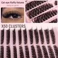 thumbnail image 2 of Fox Style 30-100D Hot Melt Individual Cluster Lashes, DIY Segmented Thick & Curly Eyelash Extensions, 2 of 6