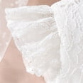 thumbnail image 6 of Girls Lace Dress with Puff Sleeves Front Zipper Elegant Summer Casual Party Toddlers Clothes, 6 of 7
