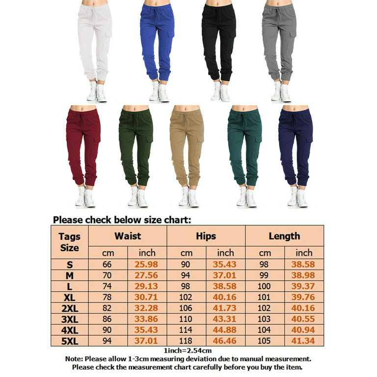 Capreze Womens Cargo Joggers Pant Comfy Hiking Pant Leggings with Pocket  for Athletic Casual Workout Outdoor Loungewear 