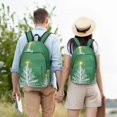 thumbnail image 6 of Balery Christmas Green Vintage Canvas Backpack for Men and Women - Large Capacity, Durable Travel Laptop Bag for School, Work, Hiking, and Outdoor Activities, 6 of 7