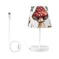 thumbnail image 3 of Clocks and Mushroom Desk Lamp 3 Color Modes LED Table Lamp Nightstand Reading Light for Bedroom Living Room, 3 of 8