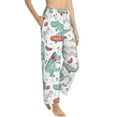 thumbnail image 2 of Xecao Music Lover Dinosaur Women's Straight Lounge Pajama Pants: The Epitome of Relaxed Sleepwear, 2 of 9