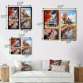 thumbnail image 4 of Designart "Farmhouse Red And Grey euphony II" Farm Framed Wall Art Set Of 2 - Red Landscapes Gallery Wall Frame Set For Home Decor, 4 of 7