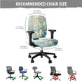 thumbnail image 5 of FKELYI Retro Floral Butterfly Print Office Chair Slipcovers with 2 Pcs Armrest Covers for Home Decor Breathable Soft Armchair Cover Protector Washable Fabric, 5 of 7