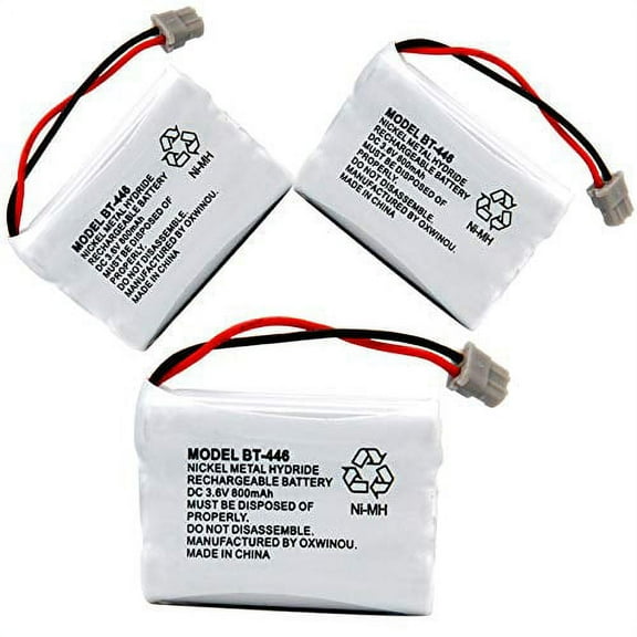 OXWINOU BT446 BT-446 BBTY0503001 BT-1004 BT-1005 GE-TL26402 BT-504 CPH-488B Handset Phone 3.6V 800mAh Rechargeable Battery Compatible with Uniden Cordless Phone(3 Pack)