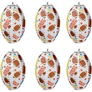 Football Party Decorations, Hanging Football Paper Lanterns (7.5 Inches, 6-Pack)