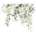 thumbnail image 5 of Green Plant Leaves Wall Sticker Bathroom Toilet Decor Living Room Cabinet Home, 5 of 8