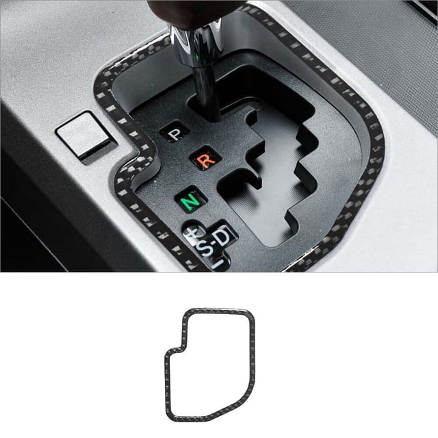 Real Bright Soft Car Interior Carbon Fiber Sticker DecorationCarbon Fiber Interior Automatic Gear Shift Cover For Toyota Tundra 2007-13Auto Car Protection Interior Accessories