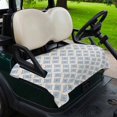 thumbnail image 2 of Golf Cart Seat Covers for 2 Seater, Abstract Blue Soft Microfiber Cart Seat Towel Blanket, Modern Contemporary Art Vintage Absorbent Breathable Non Slip Bench Seats Protector for Golf Course 51"x31", 2 of 9