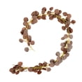 thumbnail image 4 of Guirnalda de eucalipto artificial de 1 m con hojas largas, decoración de plantas café, 4 of 9