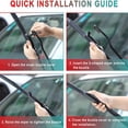 thumbnail image 6 of 2 Pcs Windshield Wiper Blades, 22"+21" Quiet Wiper Blades with Premium Rubber, 6 of 7
