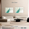 thumbnail image 3 of Elephant Stock Spring Peacock I Wall Art - Horizontal Canvas Wall Art - Living Room Wall Decor - Animal Canvas - Turquoise And White Decor By James Wiens - 51" x 34", 3 of 5