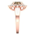 thumbnail image 3 of Halo Engagement Ring for Women - 2.72ct Yellow Moissanite in 18K Rose Gold Promise Ring, 3 of 6