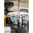 thumbnail image 4 of Outdoor Tablecloth with Umbrella Hole and Zipper, Green Blue Pumpkins Fall Square Table Cloth 54x54 Inch Waterproof Tablecloth, Thanksgiving Eucalyptus Leaves Vintage Picnic Table Cover for Patio, 4 of 7