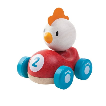 PlanToys Wooden Chicken Racer Mini Vehicle
