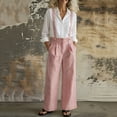 thumbnail image 4 of Women's Casual Solid Color Button-Up Overalls with Adjustable Back Belt Functional Pockets Perfect for Weekend Outings Artisan Markets or Creative Studio Wear JASKFLY Pink L, 4 of 6