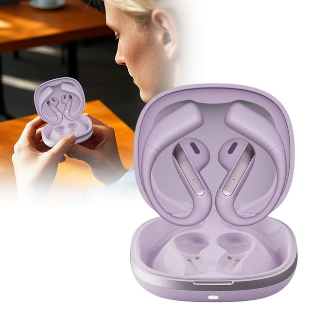 Klonfd Headset Open Semi In Ear Air Conduction Wireless Sports Simultaneous Intelligent AI APP Translation Ear Hook