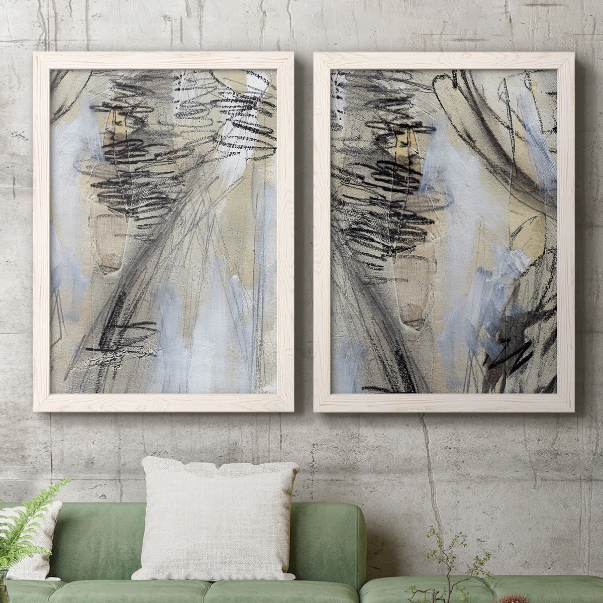 Masked Notes V - Premium Framed Canvas 2 Piece Set - Ready to Hang