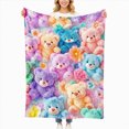 thumbnail image 2 of Cloud Soft 3D Plush Throw Blanket, 2027 New Cozy Teddy Bear Blanket, Teddy Pastel Floral Print Blanket, 2 of 6