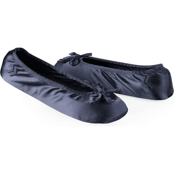 SHIQI-Isotoner Women's Satin Ballerina Slippers