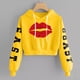 thumbnail image 1 of Pntutb, sudaderas cortas informales de manga larga para mujer con capucha, tops estampados Pntutb Pntutb-6207, 1 of 4