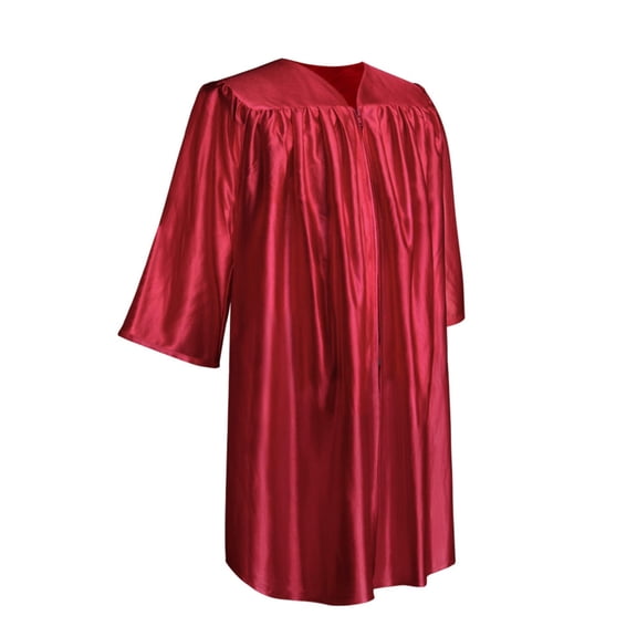 Endea Graduation Shiny Red Graduation Gown for Preschool