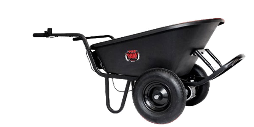 Paw Electric Power Wheelbarrow Assist 6 Cu Ft Poly Tub