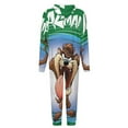 thumbnail image 5 of Looney Tunes Taz-Mania Men's Hooded Jumpsuit - Zip Up One Piece Pajamas Soft Cozy Winter Warm Plush Loungewear, 5 of 8