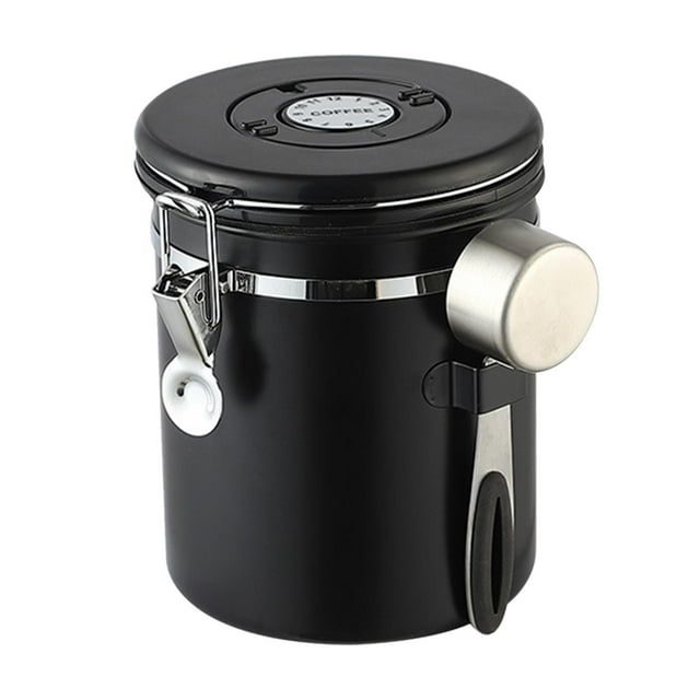 Recipiente y cuchara multifuncionales para granos de café de acero inoxidable para el hogar 1.5L