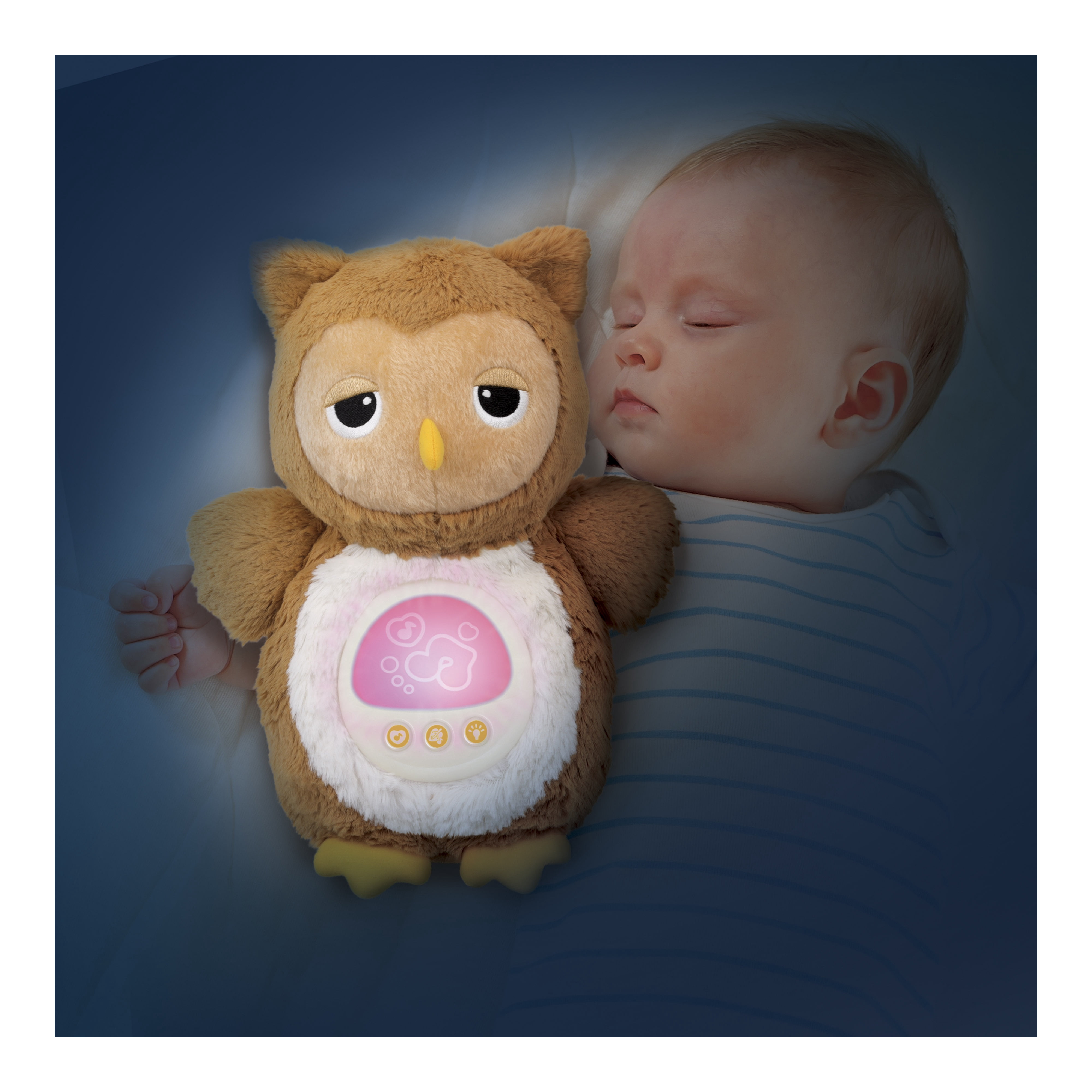 Winfun Soothing Sounds Light-Up Owl Plush Toy for Newborns