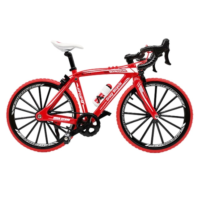 Bewildely Decoración de bicicleta, decoración de simulación sólida, Mini adorno especial de Metal plástico para sala de estar, regalos Kits de construcción modelo